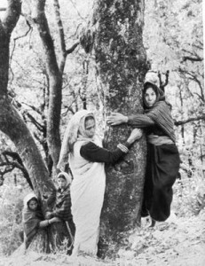 Gaura Devi, a peasant woman from the Garhwal region led a group of women to hug trees for saving them from being felled as part of 'Chipko movement' on March 26, 1974. This non-violent struggle is said to have given birth to the modern Indian environment movement. A form of the movement was first seen in the 18th century.